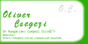 oliver csegezi business card